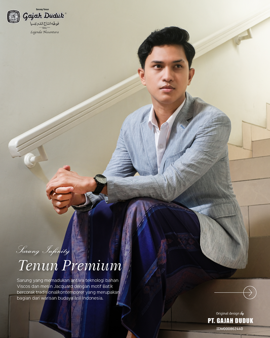 Sarung Premium Class - Infinity Biru