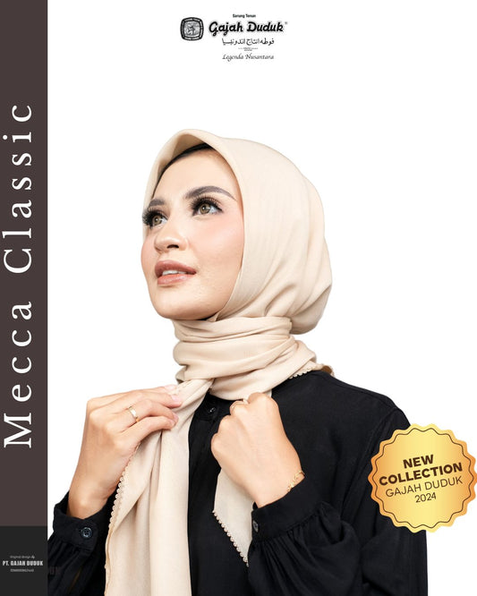 Hijab Mecca Polos by Gajah Duduk-Cream tua