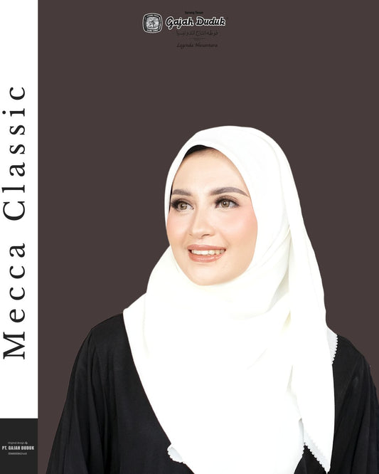 Hijab Mecca Polos by Gajah Duduk- white