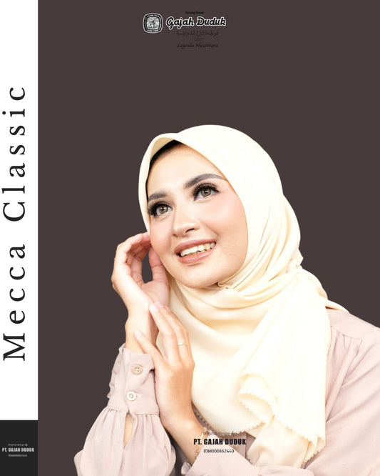 Hijab Mecca Polos by Gajah Duduk-Cream